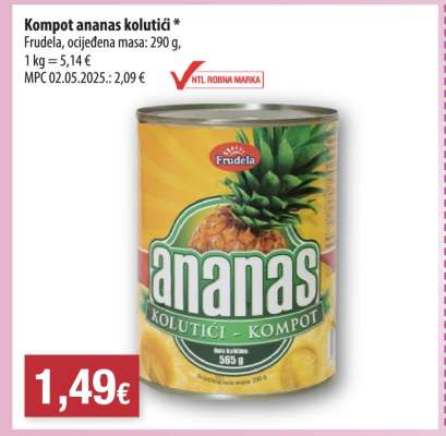 Kompot ananas kolutići