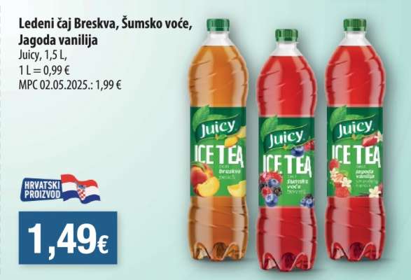 Ledeni čaj breskva, šumsko voće, jagoda-vanilija
