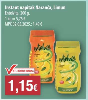 Instant napitak naranča, limun