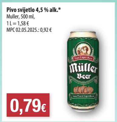Pivo svijetlo 4,5 % alk.