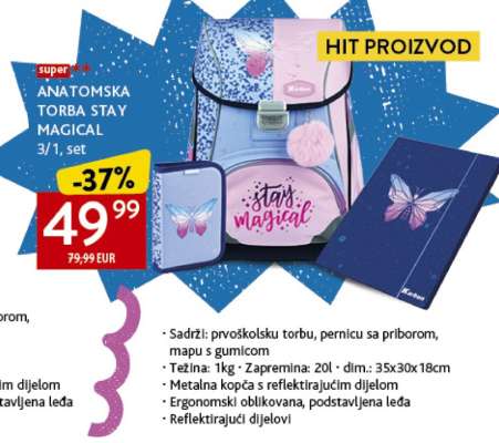 ANATOMSKA TORBA STAY MAGICAL 3/1, set