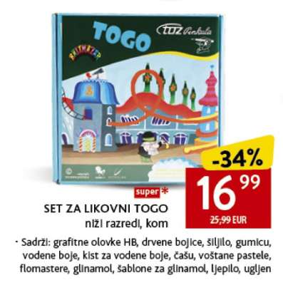 SET ZA LIKOVNI TOGO