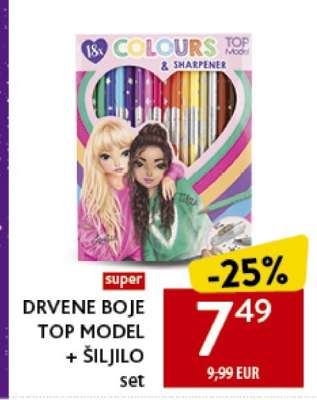 DRVENE BOJE TOP MODEL + ŠILJILO set