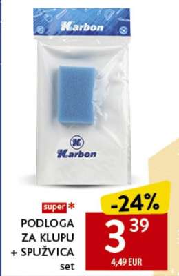 PODLOGA ZA KLUPU + SPUŽVICA set