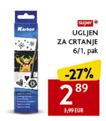 UGLJEN ZA CRTANJE 6/1, pak
