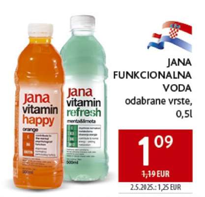 JANA FUNKCIONALNA VODA odabrane vrste, 0,5l