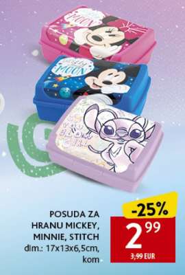 POSUDA ZA HRANU MICKEY, MINNIE, STITCH