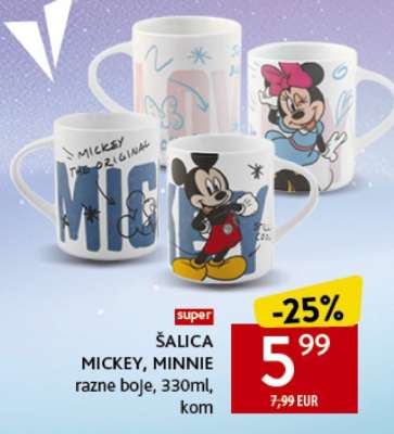 ŠALICA MICKEY, MINNIE