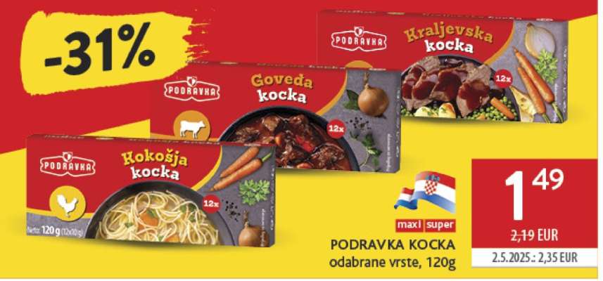 PODRAVKA KOCKA odabrane vrste 120g
