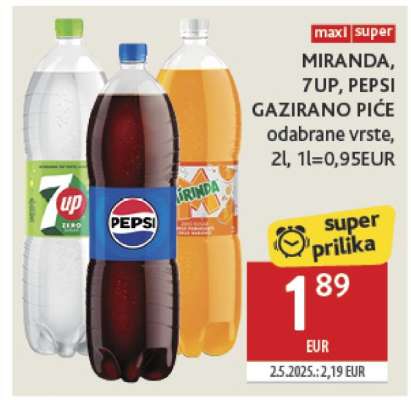 MIRANDA, 7UP, PEPSI GAZIRANO PIĆE
