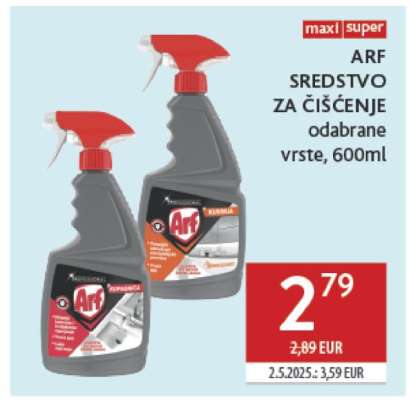 ARF SREDSTVO ZA ČIŠĆENJE odabrane vrste, 600ml