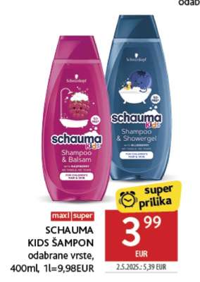 SCHAUMA KIDS ŠAMPON odabrane vrste