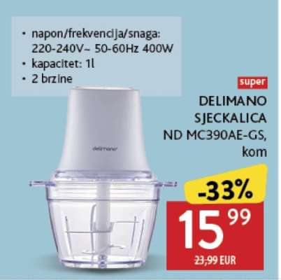 DELIMANO SJECKALICA ND MC390AE-GS, kom