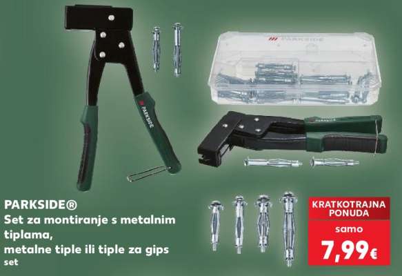PARKSIDE® Set za montiranje s metalnim tiplama, metalne tiple ili tiple za gips