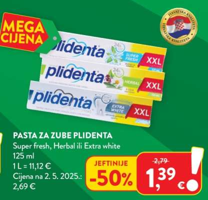 Pasta za zube Plidenta