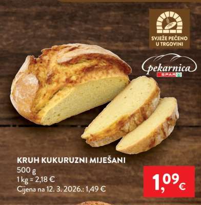 Kruh kukuruzni miješani