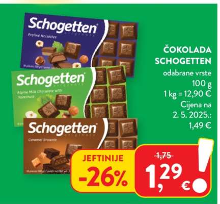 Čokolada Schogetten