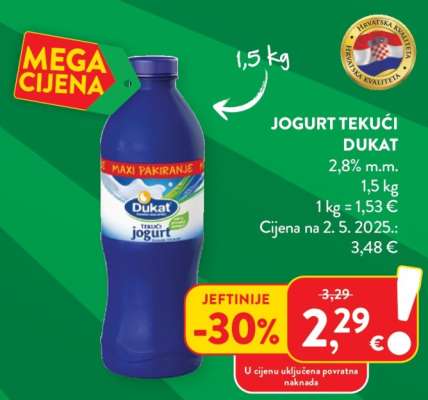 Jogurt tekući Dukat