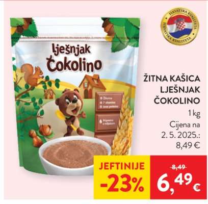Žitna kašica lješnjak čokolino