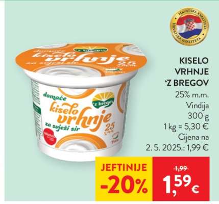 Kiselo vrhnje ‘z bregov
