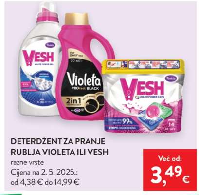 DETERDŽENT ZA PRANJE RUBLJA VIOLETA ILI VESH