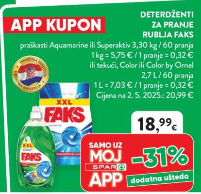 DETERDŽENTI ZA PRANJE RUBLJA FAKS