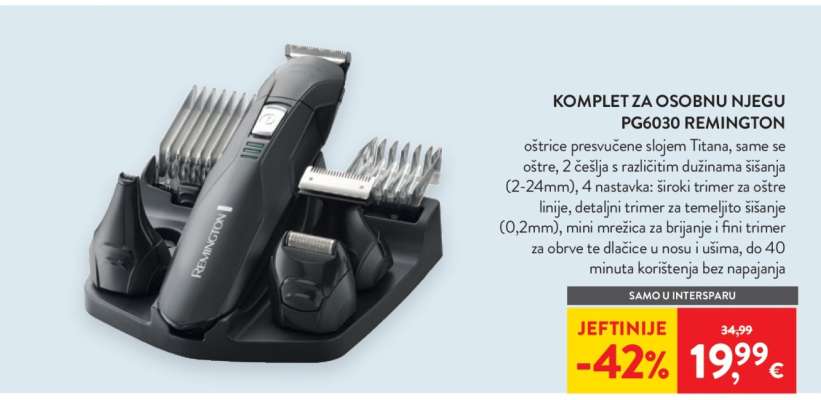 KOMPLET ZA OSOBNU NJEGU PG6030 REMINGTON
