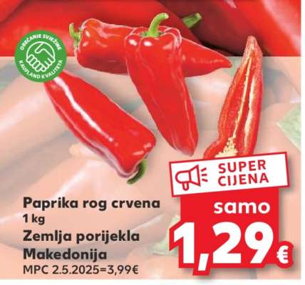 Paprika rog crvena