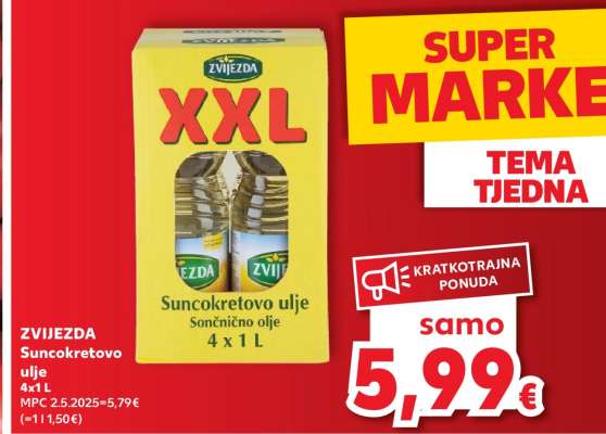 ZVIJEZDA Suncokretovo ulje 4x1L