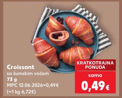 Croissant sa šumskim voćem