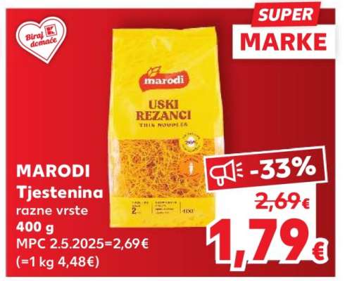 MARODI Tjestenina razne vrste