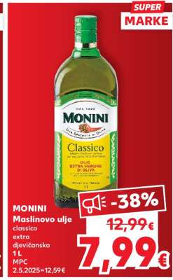 MONINI Maslinovo ulje classico extra djevičansko 1 l