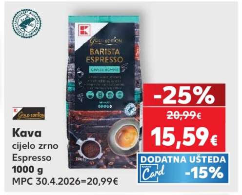 Kava cijelo zrno Espresso 1000 g