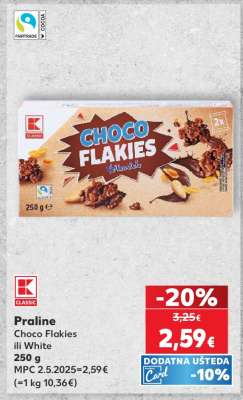 Praline Choco Flakies ili white