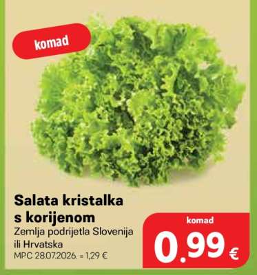 Salata kristalka s korijenom