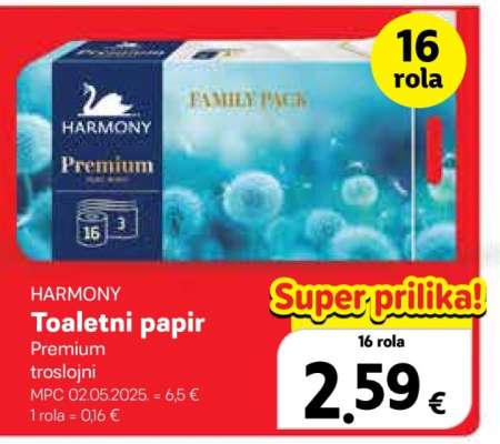 HARMONY Toaletni papir