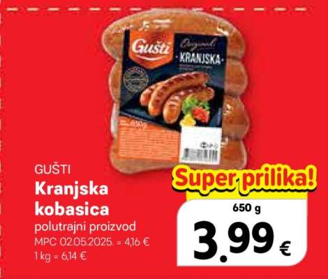 GUŠTI Kranjska kobasica