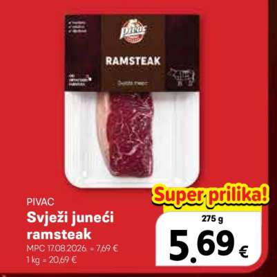 Svježi juneći Ramsteak