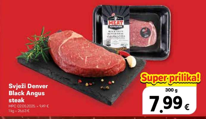 Svježi Denver Black Angus Steak