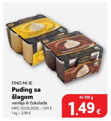 Puding sa šlagom