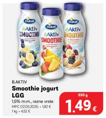 B.AKTIV Smoothie jogurt LGG
