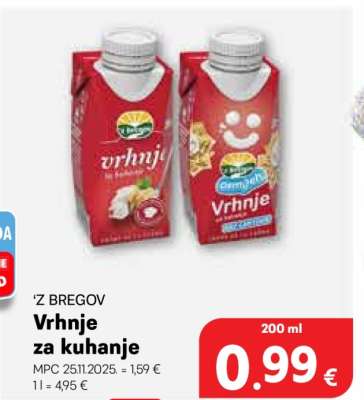 'Z BREGOV VRHNJE ZA KUHANJE