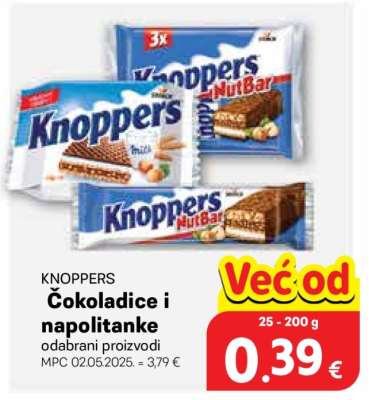 KNOPPERS Čokoladice i napolitanke