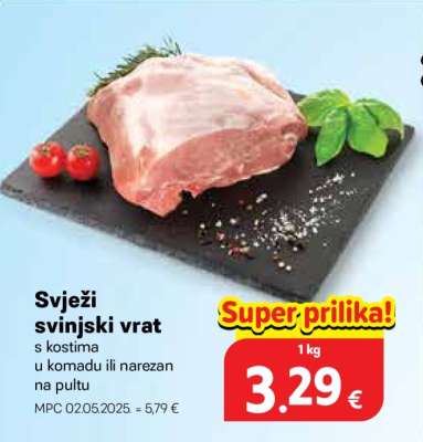 Svježi svinjski vrat