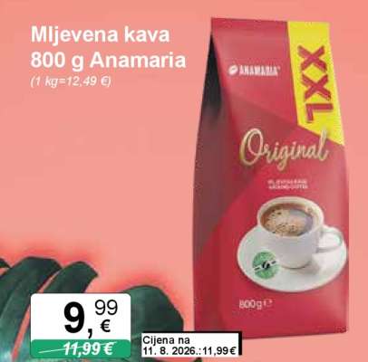 Mljevena kava 800 g Anamaria