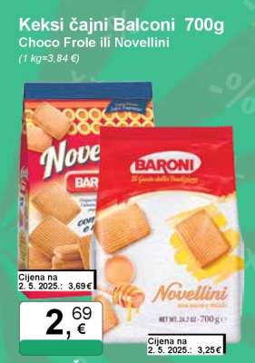 Keksi čajni Balconi 700g