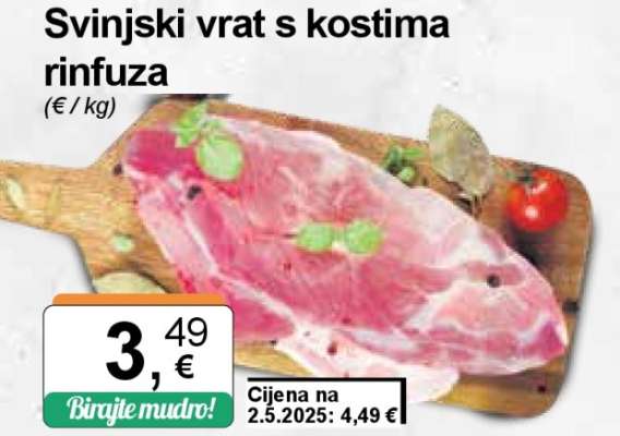 Svinjski vrat s kostima rinfuza