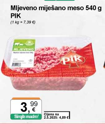Mljeveno miješano meso 540 g PIK