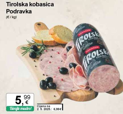 Tirolska kobasica Podravka
