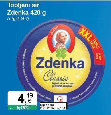 Topljeni sir Zdenka 420 g